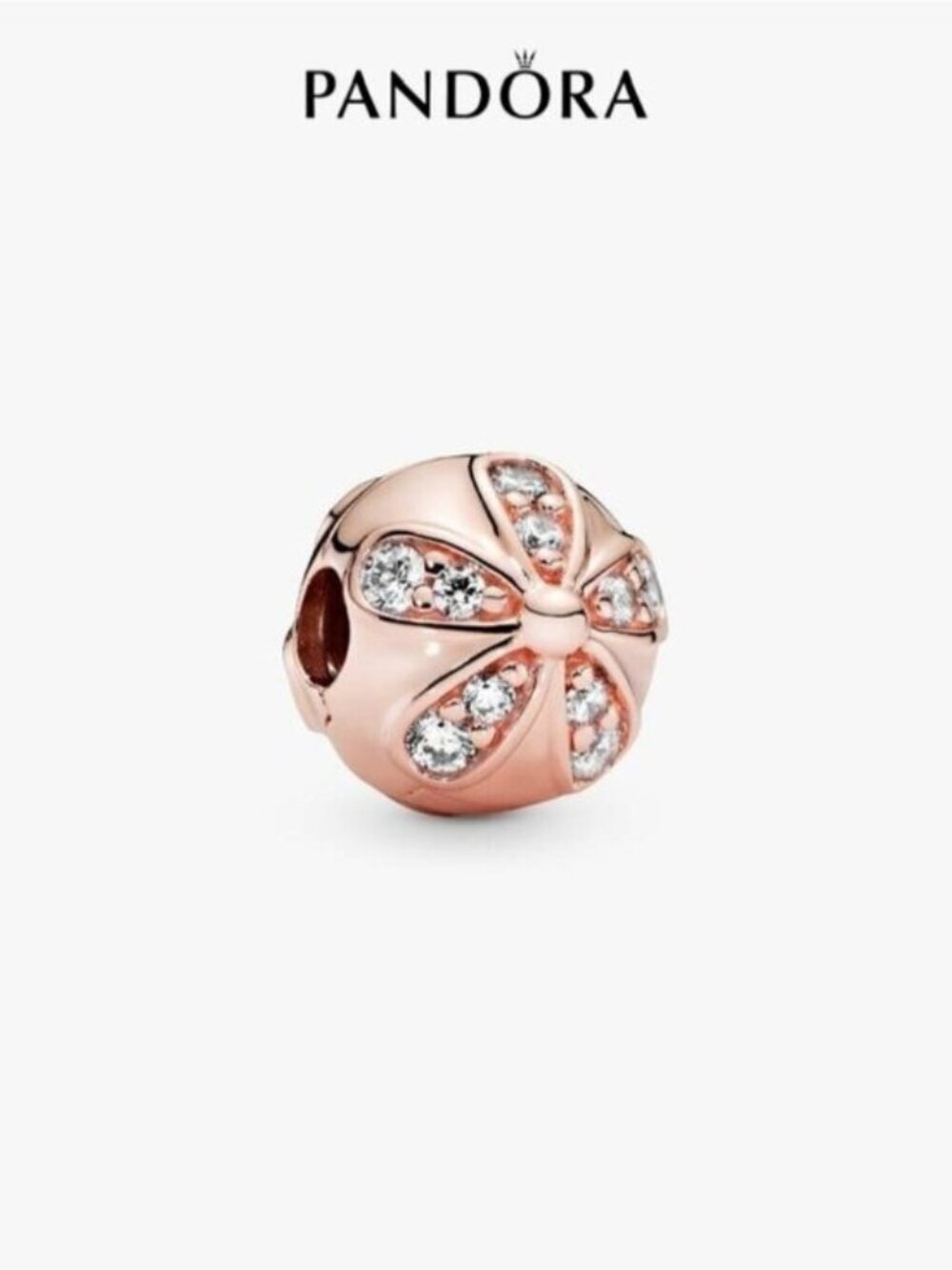 Pandora Sparkling Daisy Flower Clip Charm